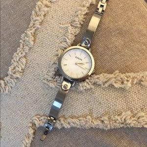 Fossil silver watch